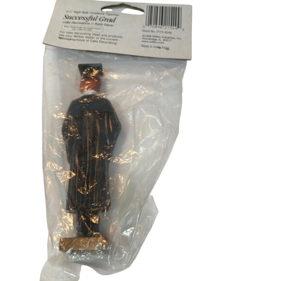 Wilton 4.5" Successful Grad Male Graduate Figurine Cake Decoration & Party Favor - Picture 3 of 5